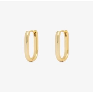 Gold‎ U Shape Hoop Earrings Women's Minimalist Copper Plated Simple Style